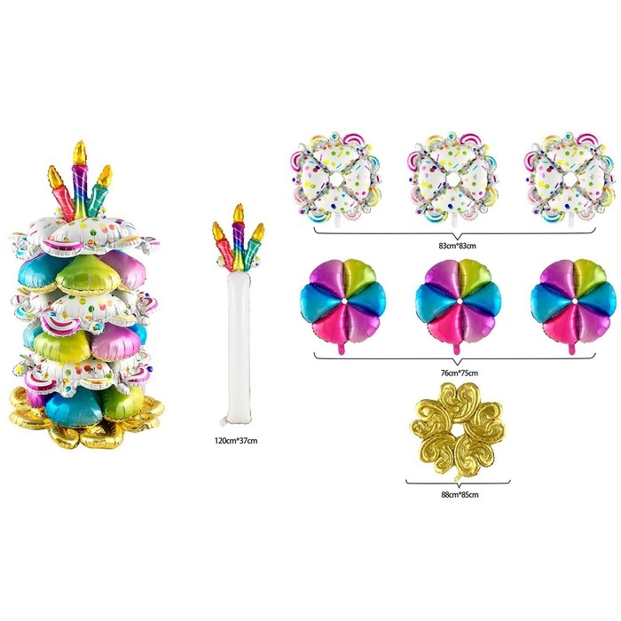 Шар фольгированный 42 Шар фольгированный 42" «Пирамидка – цветы», под воздух