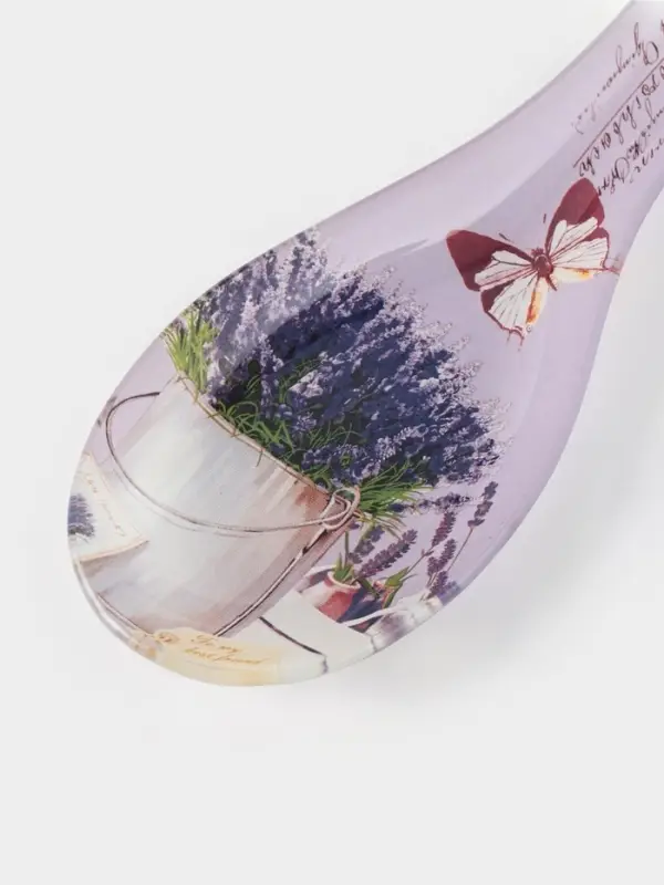 Подставка под ложку Доляна &laquo;Лаванда&raquo;, 23.5&times;8.3 см, стекло