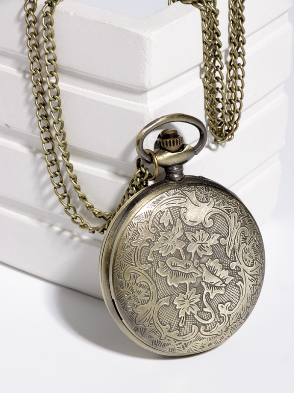 Часы карманные Часы карманные "Волки", кварцевые, цепочка l-40 см, d-4.5 см