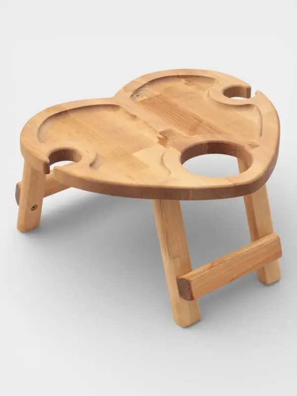 Подарочный набор посуды Adelica &laquo;С любовью&raquo;, столик для вина d=32 см, менажница d=25 см, подсвечник d=8 см, дерево берёза