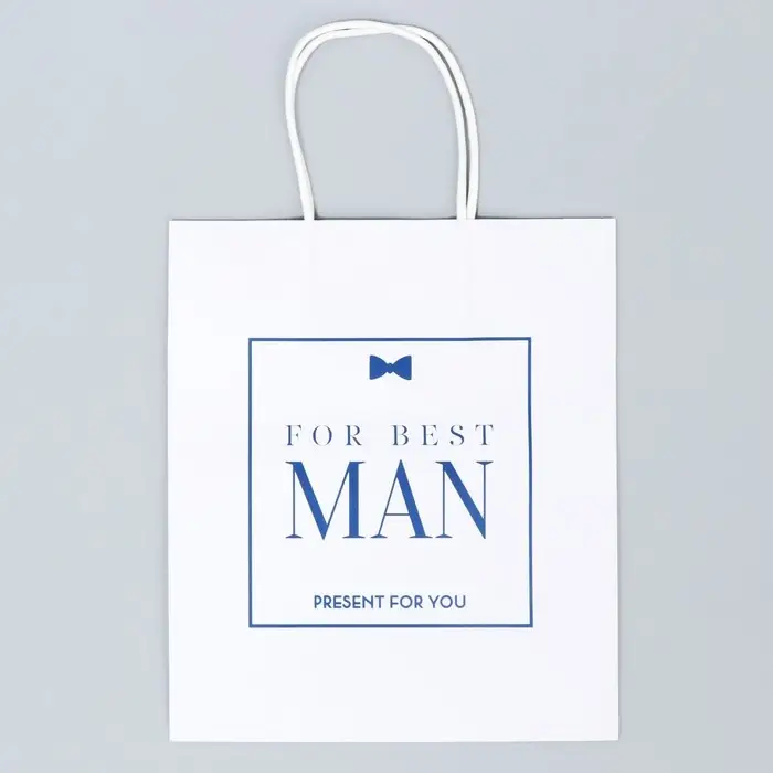 Пакет подарочный крафтовый, упаковка, Best man, 22 х 25 х 12 см Пакет подарочный крафтовый, упаковка, Best man, 22 х 25 х 12 см