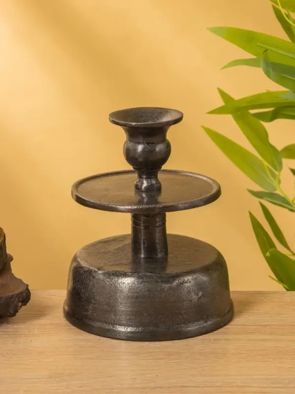 Подсвечник "Ретро серия Барселона" алюминий  13х13х15 см