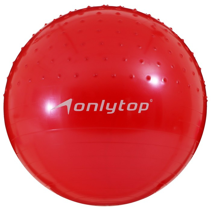 Фитбол ONLYTOP d=65 см, 1000 г, полумассажный, цвета МИКС Фитбол ONLYTOP d=65 см, 1000 г, полумассажный, цвета МИКС