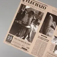 Пленка флористическая "Газета любви" 65мкм, 50х57 &plusmn;1см