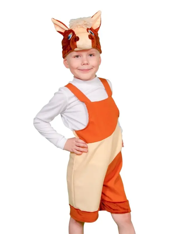 Карнавальный костюм «Коник»: полукомбинезон, шапочка, 3-6 лет, рост 98-116 см