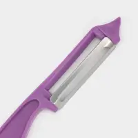 Овощечистка Доляна &laquo;Волна&raquo;, 14 см, фиолетовая