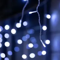 Гирлянда «Бахрома» 25 × 0.7 м, IP44, УМС, белая нить, 450 LED, свечение белое, мерцание, 220 В
