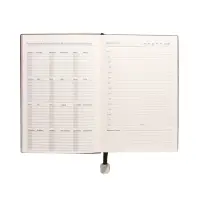 Ежедневник недатированный формат А5, 80л, линия, с ручкой, подар коробка, Черный
