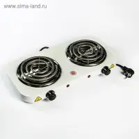 Плитка электрическая Sakura ПЭ-03, 2000 Вт, 2 конфорки, диаметр 14 см, спиральная