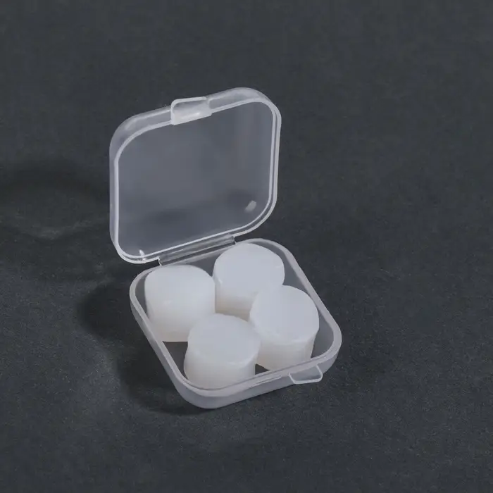 Беруши, 3.5&times;1 см, набор - 2 пары, в футляре, силиконовые, белые