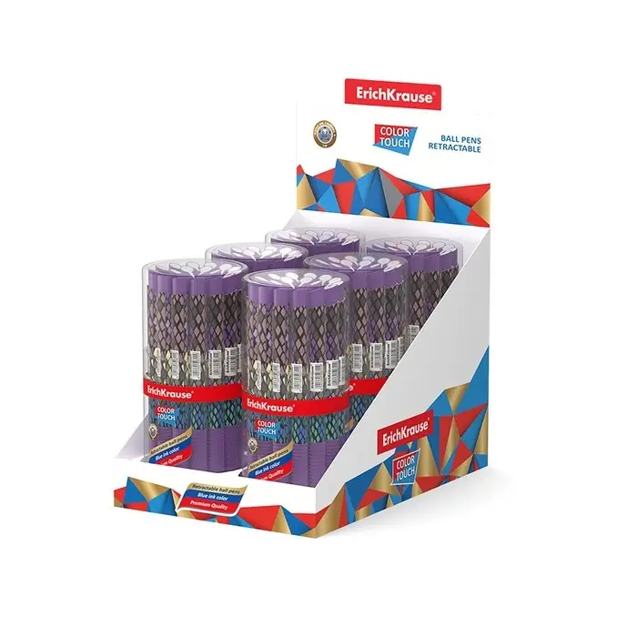 Ручка шариковая автоматическая ErichKrause ColorTouch Purple Python, узел 0.7 мм, чернила синие, тонкое письмо, корпус Soft Touch Ручка шариковая автоматическая ErichKrause ColorTouch Purple Python, узел 0.7 мм, чернила синие, тонкое письмо, корпус Soft Touch