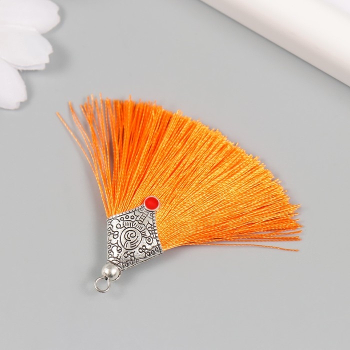 Декор для творчества текстиль Декор для творчества текстиль "Кисть Восток" персиковый набор 2 шт 1,6х4,5 см