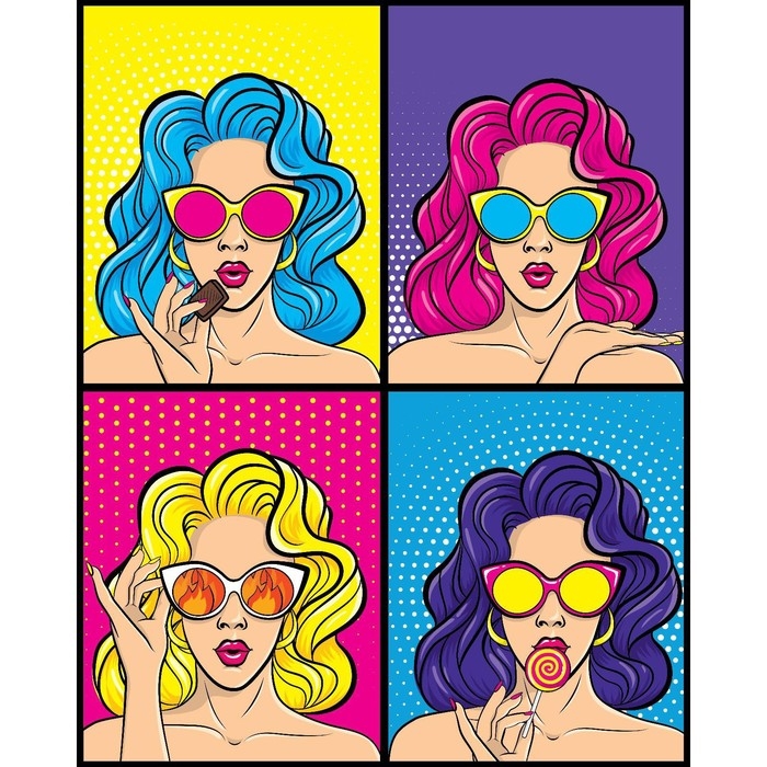 Алмазная мозаика с полным заполнением на подрамнике «Поп-арт», 40 × 50 см Алмазная мозаика с полным заполнением на подрамнике «Поп-арт», 40 × 50 см