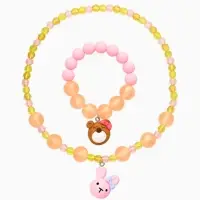 Набор детский "Выбражулька" 2 пред-а: бусы, браслет, мишка, заяц, цветной