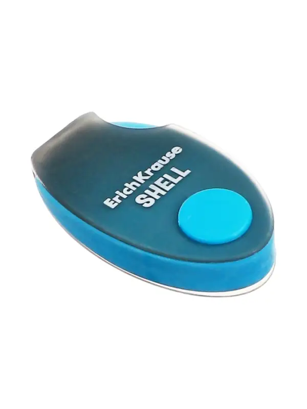Ластик в пластиковом футляре ErichKrause Shell, мягкий, гипоаллергенный, МИКС