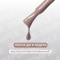 Гель лак для ногтей «SIMPLE», 3-х фазный, 10 мл, LED/UV, цвет коричневый (112)