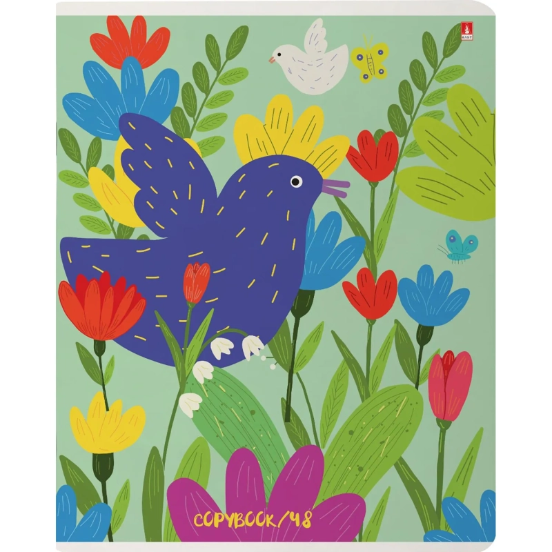 Тетрадь общая А5 ,48л, клетка,скрепка,ЦВЕТ НАСТРОЕНИЯ, 5 шт в уп,7-48-737/5