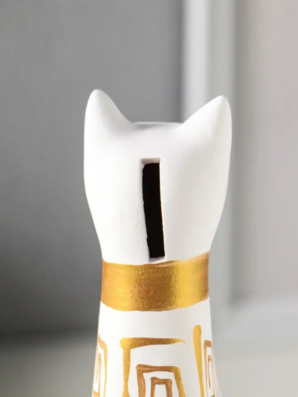 Копилка для денег &laquo;Кот Египетский&raquo;, 25 см, белый