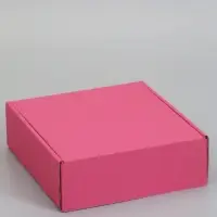 Коробка самосборная, розовая, для подарков, хранения и отправки посылок, 21&times;21&times;7 см 6914772
