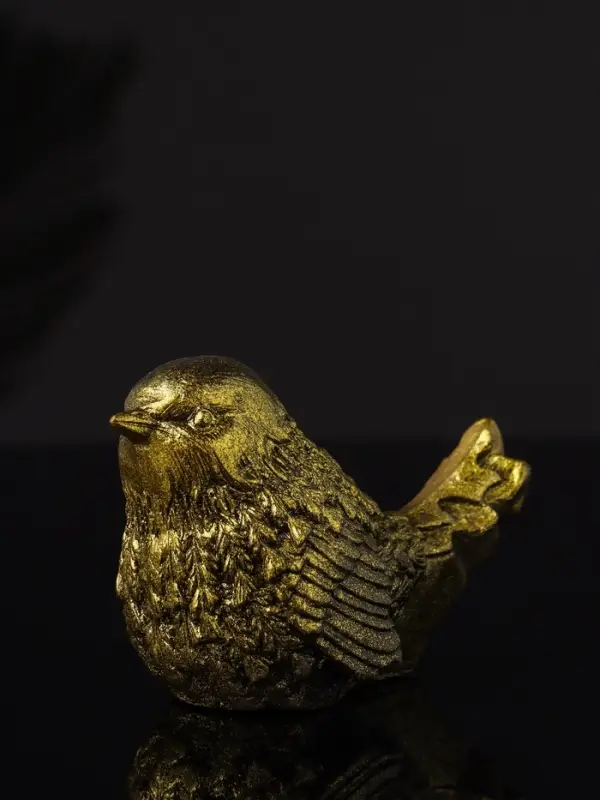 Фигура "Птичка №2" 9х6х5 см, золото