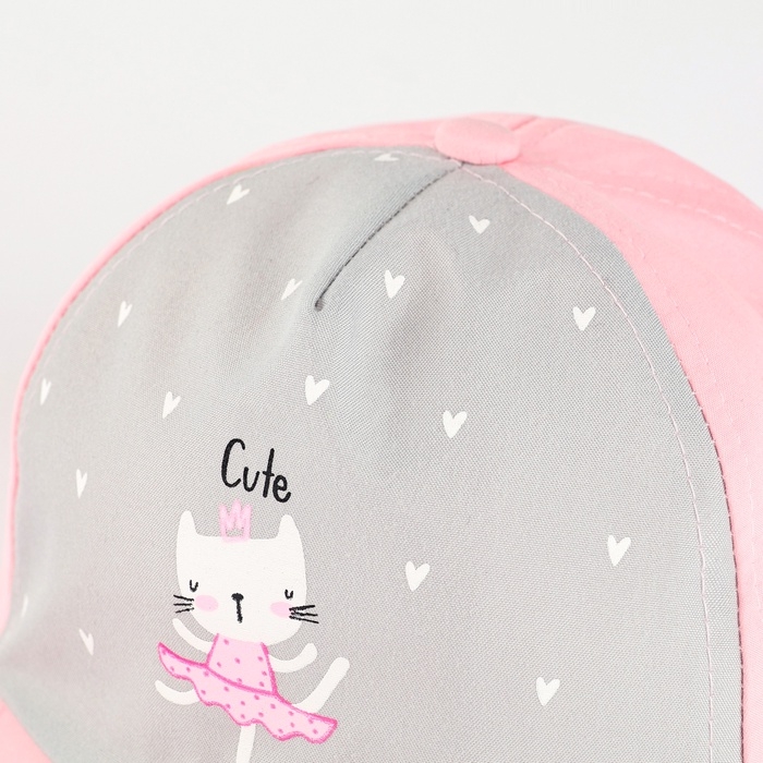 Кепка детская для девочки «Котик», р-р. 48-50 Кепка детская для девочки «Котик», р-р. 48-50