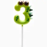 Свеча для торта цифра 3 «Зверюшка», 5 см Свеча для торта цифра 3 «Зверюшка», 5 см
