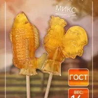 Карамель леденцовая «Сибирский петушок», ГОСТ, микс, 14 г
