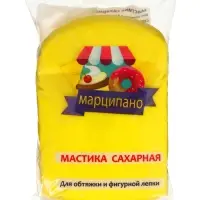 Мастика сахарная, желтая, для обтяжки и фигурной лепки, 1 кг