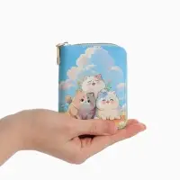 Кошелек дет 07-01-01 Июнь2545 кот, 8,5*2,5*10,5 см, 2 отд+отд/молн, д/карт, голубой