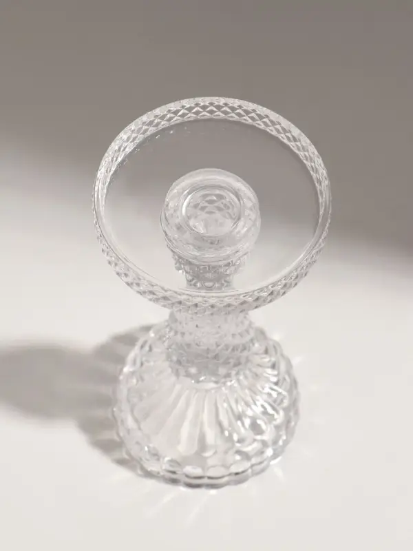 Подсвечник стекло  Подсвечник стекло "Монпелье" прозрачный d=8 см 8,8х8,8х18 см