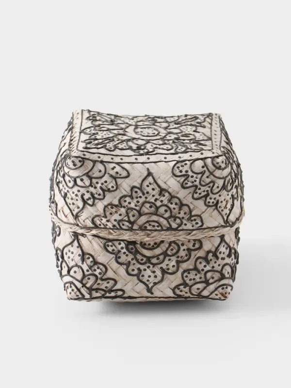 Корзинка плетёная &laquo;Бонтанг&raquo;, 12&times;12&times;10 см, бамбук, светлая