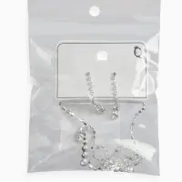 Набор 2 предмета: серьги, колье &laquo;Вечерний шик&raquo; белый в серебре