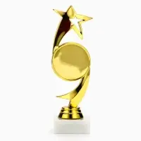 Кубок &laquo;Звезда&raquo;, наградная фигура, подставка камень белая, 18&times;6&times;5 см