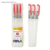 Набор кистей для каллиграфии, синтетика, 3 штуки: № 1, 2, 3, круглые, с резервуаром для воды, туши, чернил