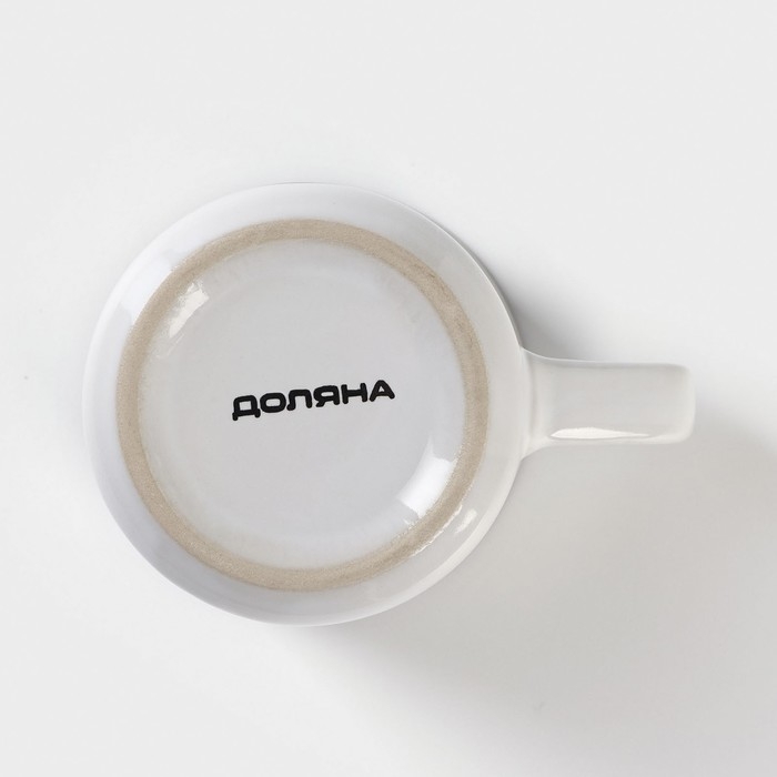 Кружка Доляна «Кофе», 165 мл, керамика, цвет белый
