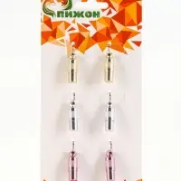 Адресник-капсула под записку, 0.9&times;2.75 см, фасовка 6 шт., металл, цвет МИКС