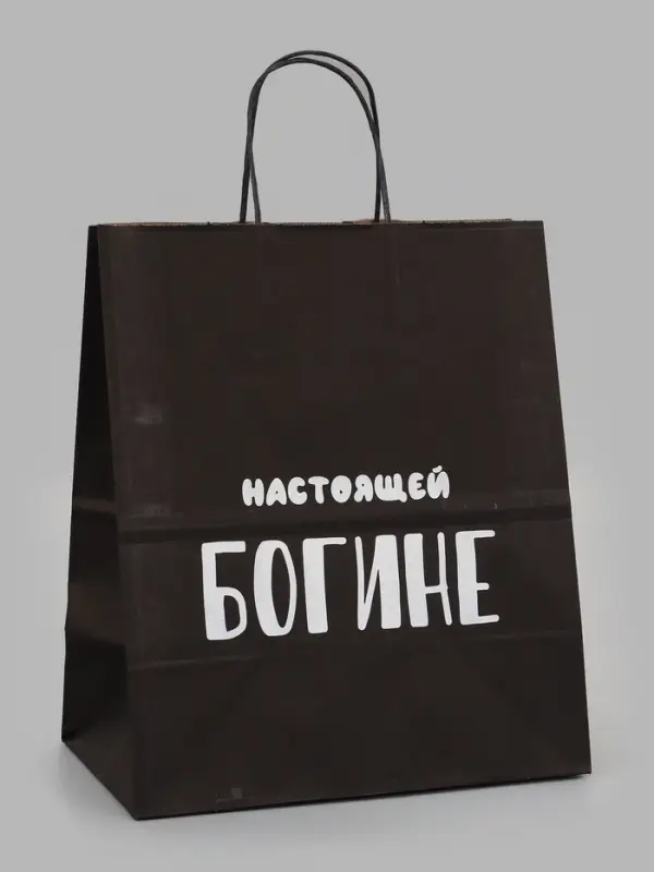 Пакеты с приколом крафтовые: Для богинь, 24 х 14 х 28 см, набор 5 шт