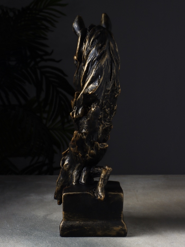 Копилка Копилка "Голова лошади" 14х23х41 см, чёрное золото