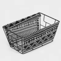 Корзина для хранения Доляна &laquo;Марокко&raquo;, 25&times;15&times;11.5 см, чёрная