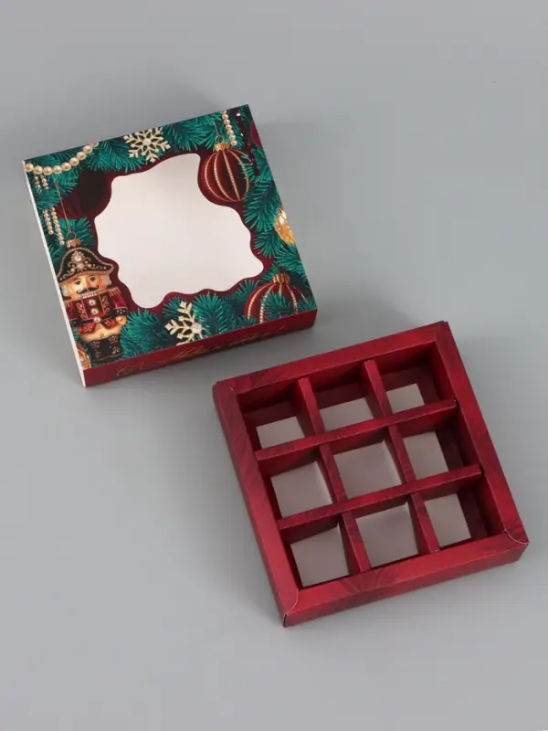 Коробка для 9 конфет &laquo;Щелкунчик&raquo; 14.5&times;14.5&times;3.5 см