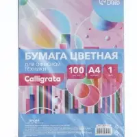 Бумага цветная А4, 100 листов Calligrata Интенсив, синий, 80 г/м&sup2;