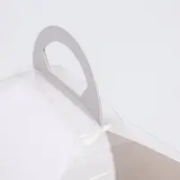 Коробка для десерта, упаковка кондитерская, белая, 15&times;15&times;18 см