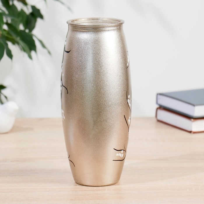 Ваза Ваза "Капучино" роспись на крашеном стекле, d-7; 10х23 см