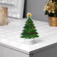 Фигурка новогодняя &laquo;Ёлочка&raquo;, 11 см, 1 LED, свечение тёплое белое