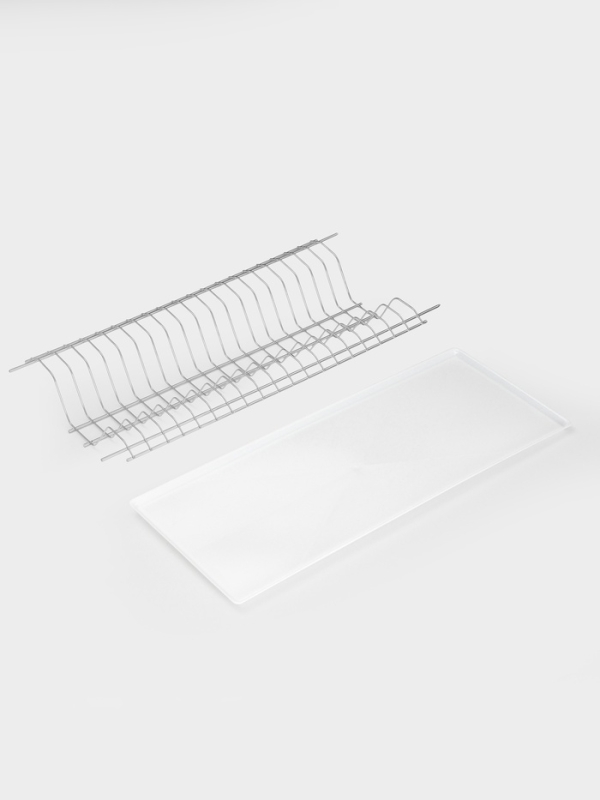 Сушилка для посуды с поддоном для шкафа 60 см, 56.5×25.6 см, хром