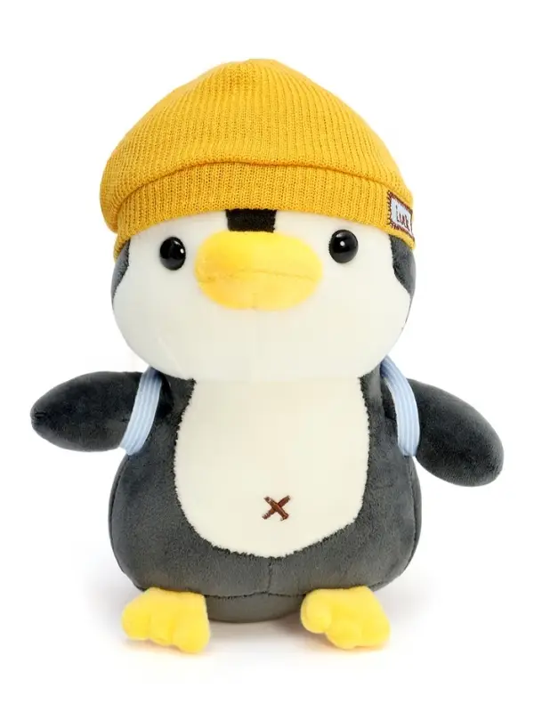 Мягкая игрушка &laquo;Пингвин&raquo; с рюкзаком, в жёлтой шапке, 22 см