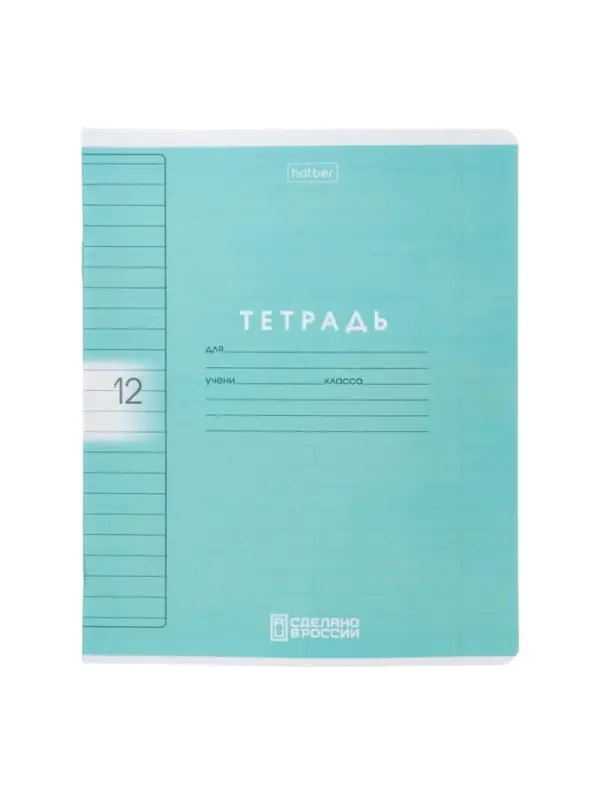 Тетрадь 12л А5ф ЛИНИЯ 60-65г/кв.м на скобе Пластиковая обложка с печатью  5 диз
