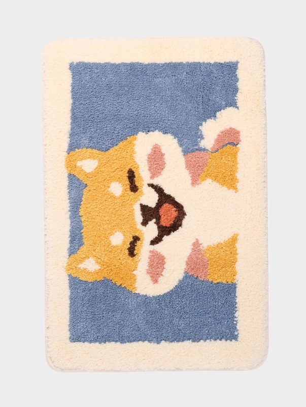 Коврик Доляна «Корги», 40×60 см, микрофибра, синий Коврик Доляна «Корги», 40×60 см, микрофибра, синий