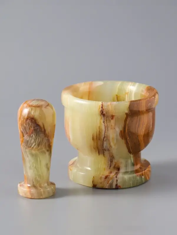 Набор ступка с пестиком, оникс 7 х 8 х 8,5 см