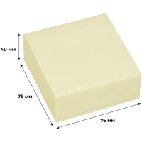 Стикеры Attache Simple куб 76х76, пастельно желтый 400 л